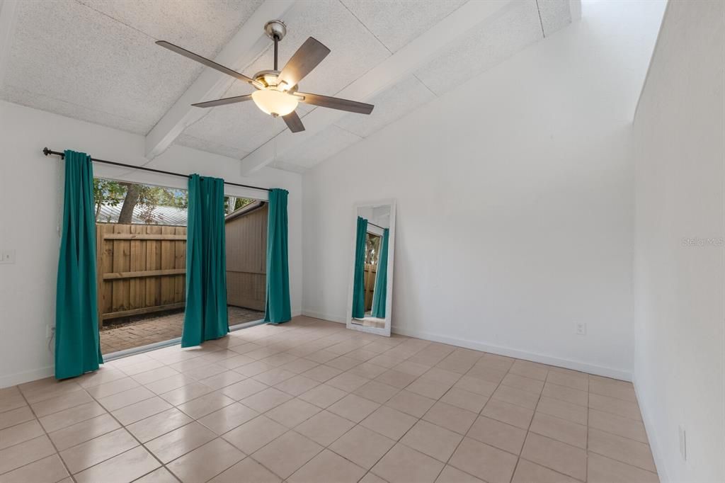 Large sliding doors to the patio