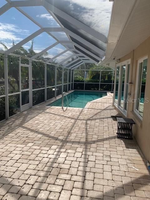 Canal side screened Lanai and pool