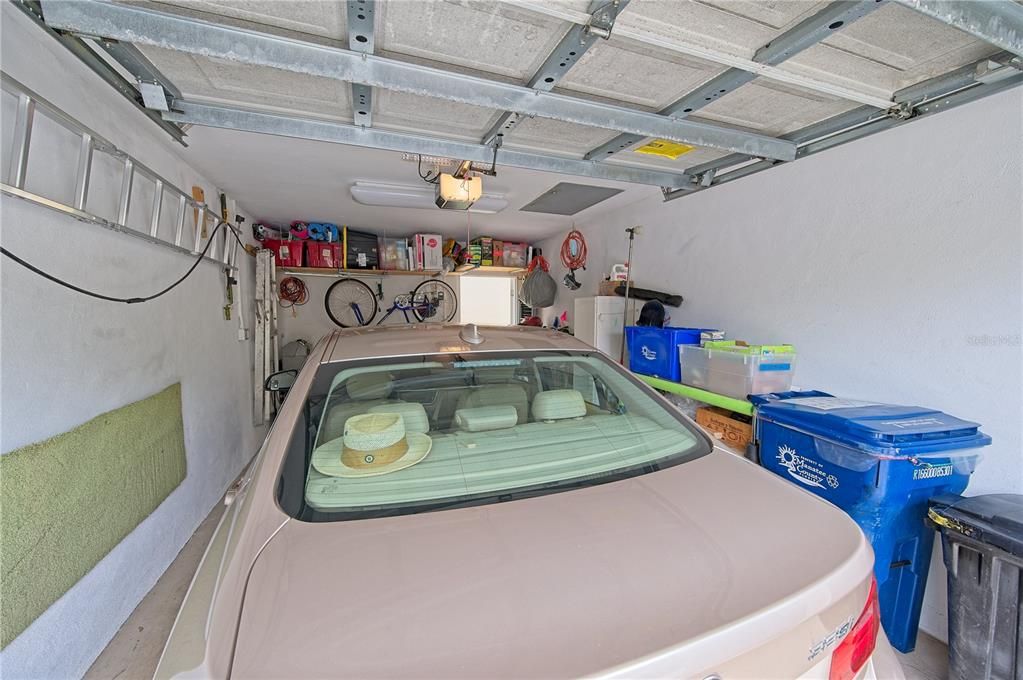 Inside garage facing unit