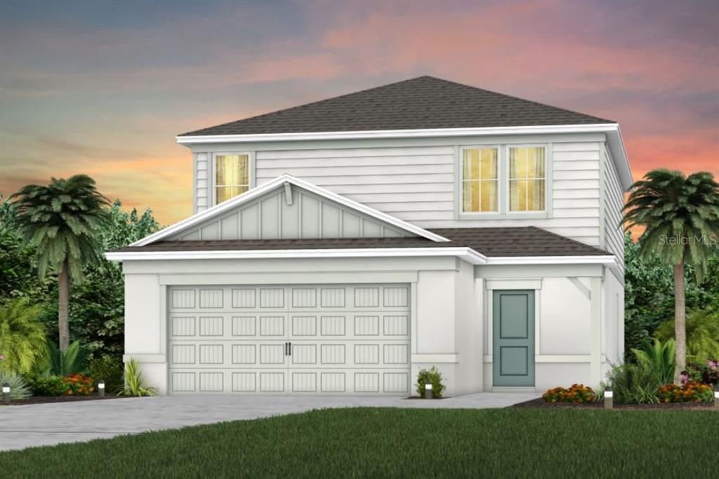 Exterior Design. Artistic rendering for this new construction home. Pictures are for illustrative purposes only. Elevations, colors and options may vary.