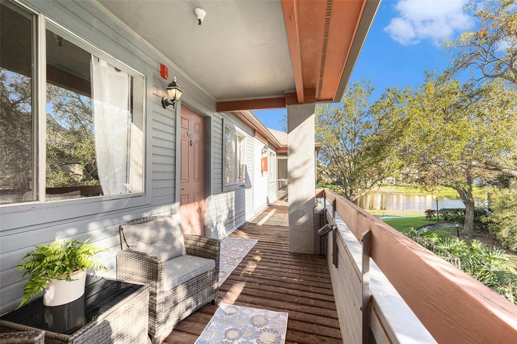 Unit 1406 - Balcony with a pond view to enjoy.