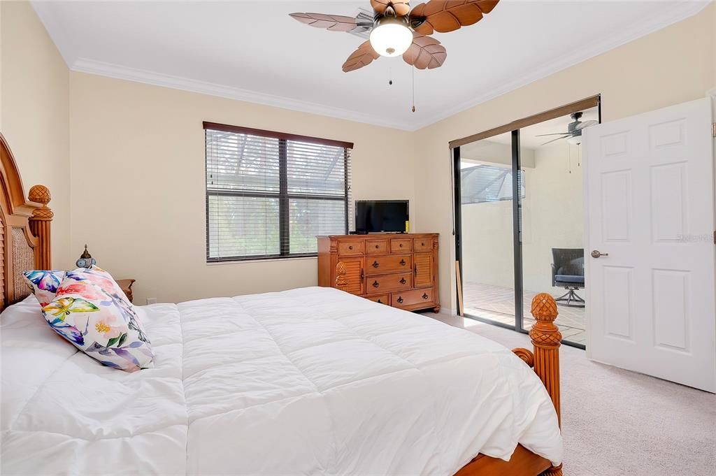 Primary Bedroom with access to enclosed Lanai