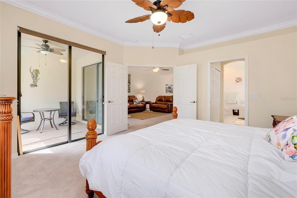 Primary Bedroom with access to enclosed Lanai