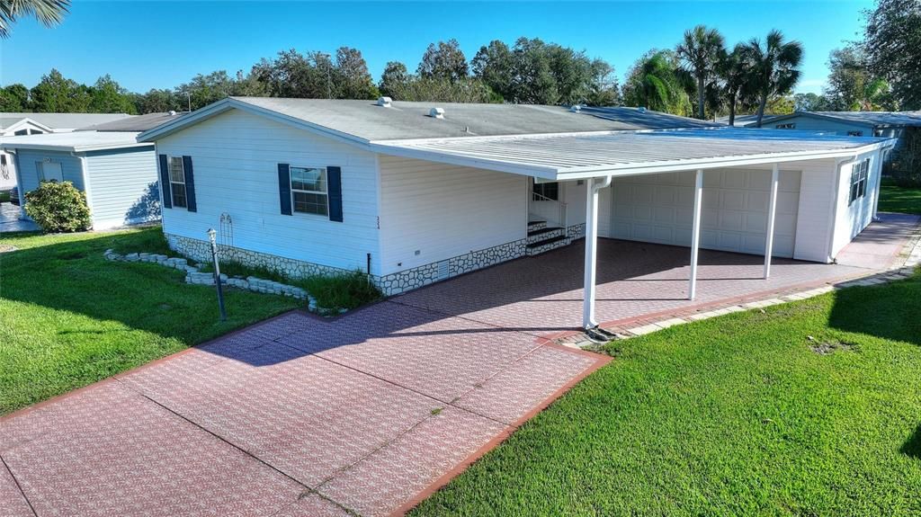 Carport with two car garage