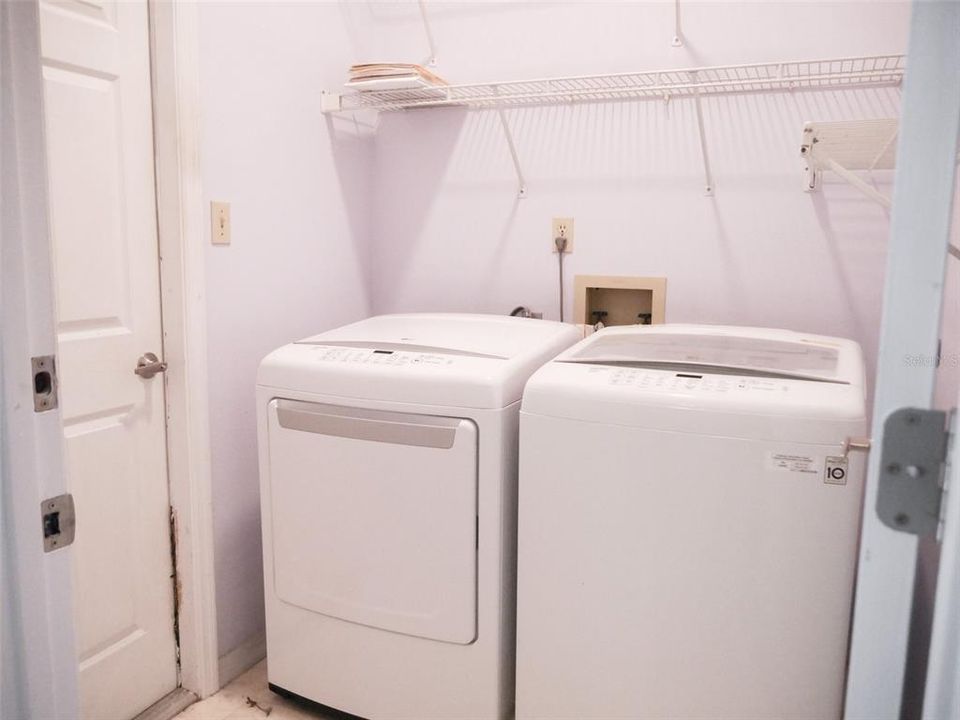 Interior laundry room - washer and dryer included