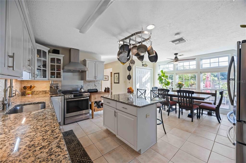 Granite counters in the kitchen