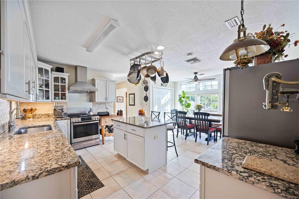 Stainless appliances in the kitchen