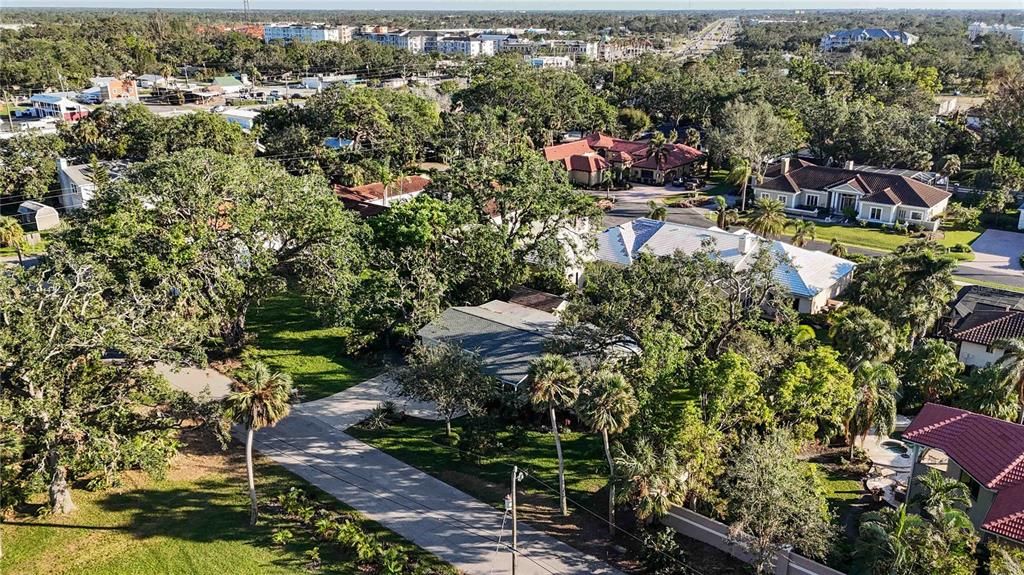 Drone view of 111 Webb Street home