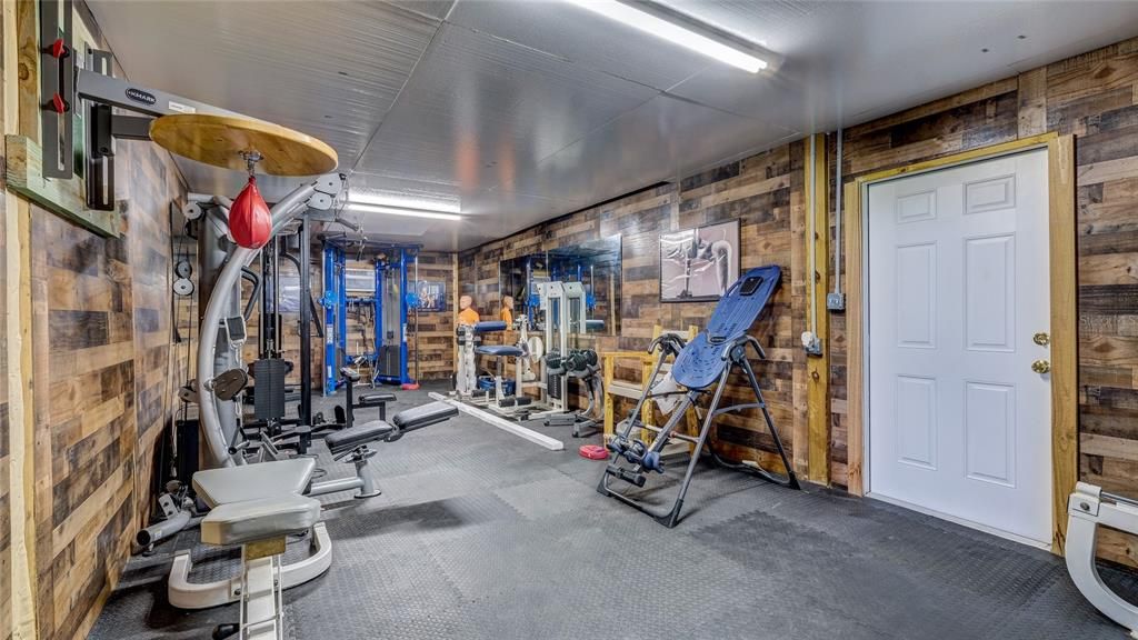 Gym Inside Barn