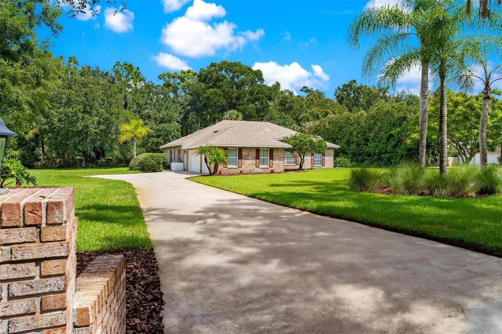 Driveway leading up to the Property