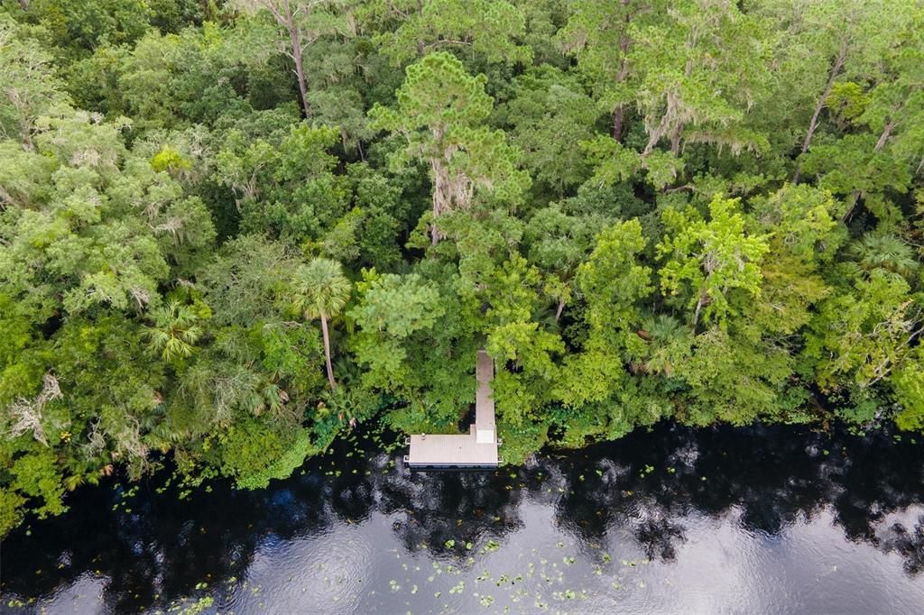 Aerial of Neighborhood Dock Area