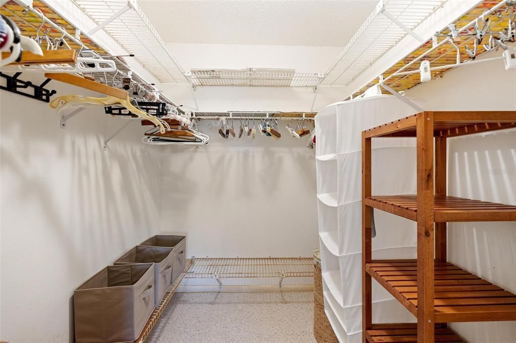 Master walk-in closet