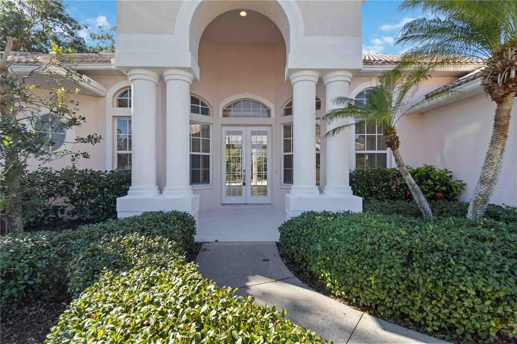 Stately entrance to your new home