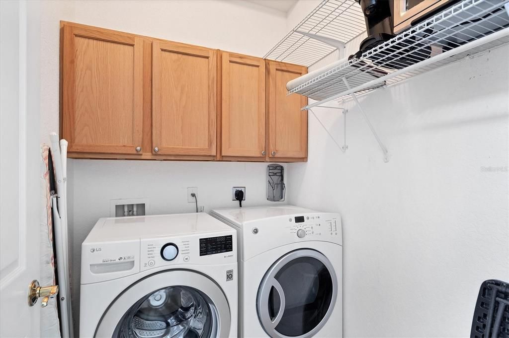 LAUNDRY ROOM AT FAR END OF KITCHEN WITH ACCESS DOOR TO GARAGE