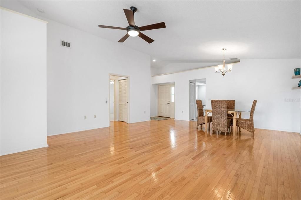 Living room, dining area