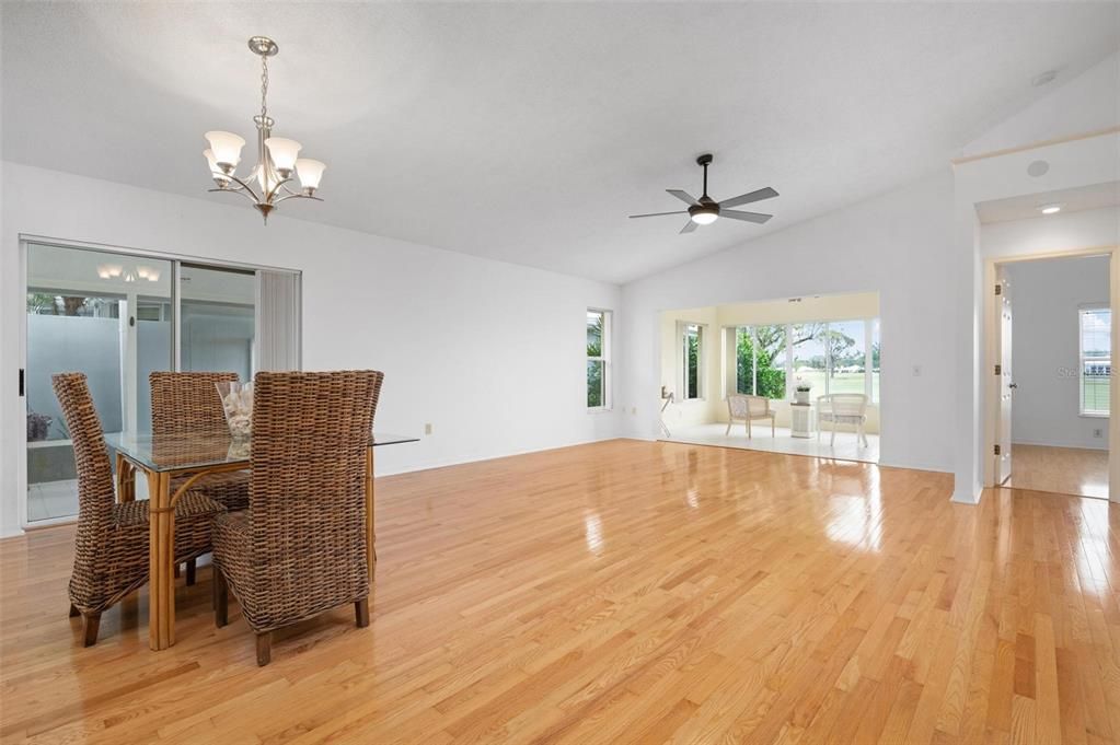 Dining area, living room