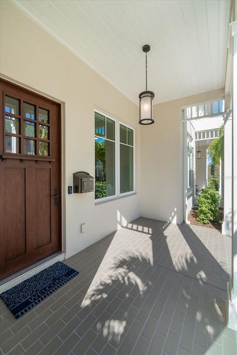 Front Patio & Solid Wood Door