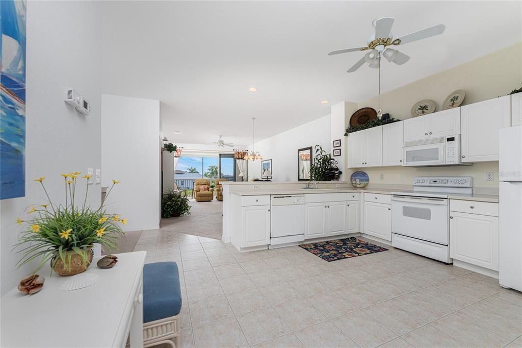 Plenty of cabinets with solid surface counters