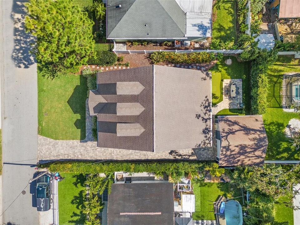 Aerial of 60X107 Foot Lot