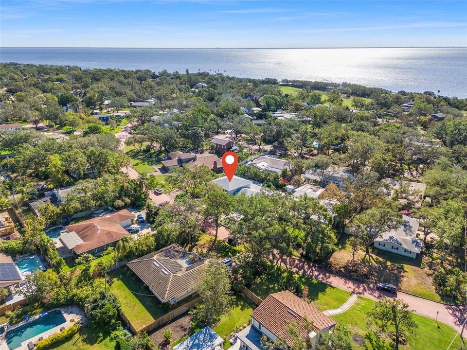 Aerial view of Home and Pinellas Point