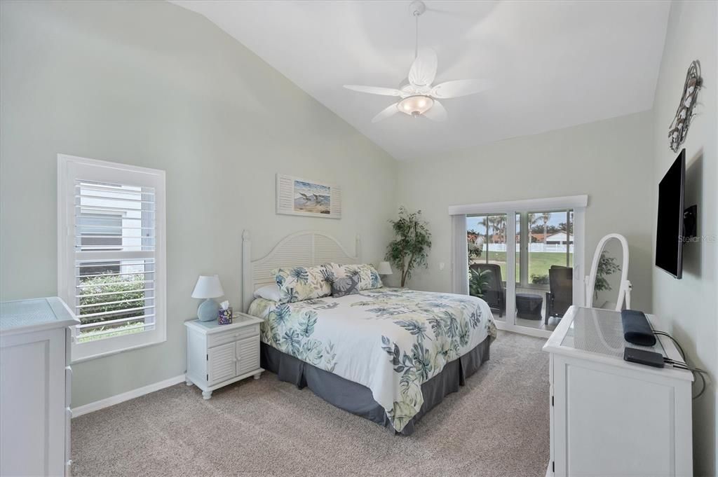 Primary bedroom - vaulted ceiling