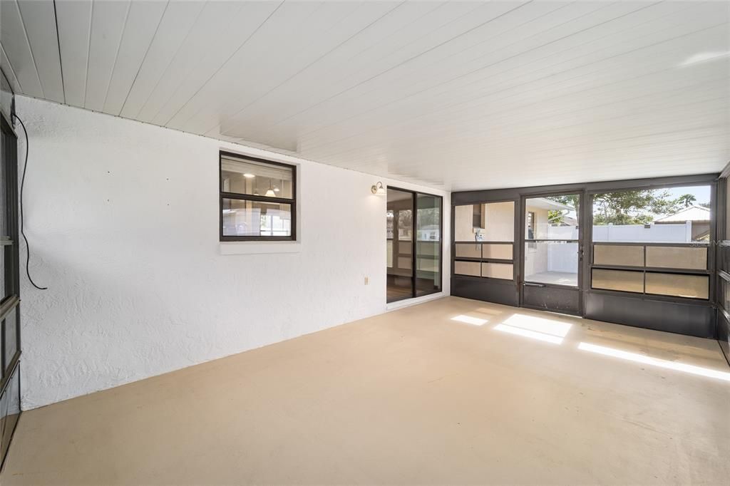 Sliding door leads to your dining room