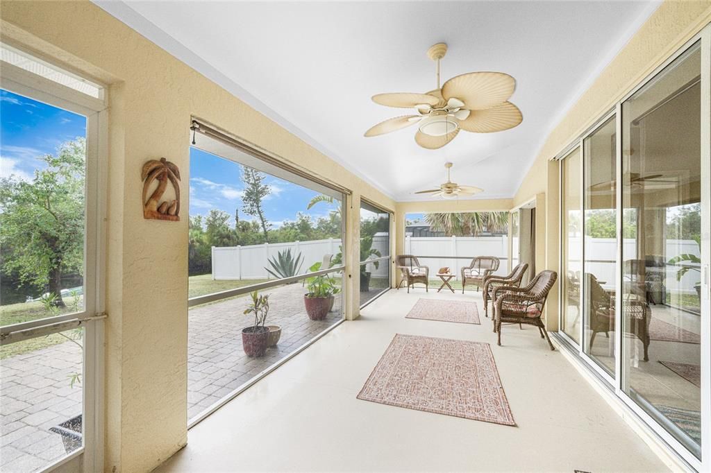 There's Plenty of access to the lanai from sliding glass doors throughout the home.