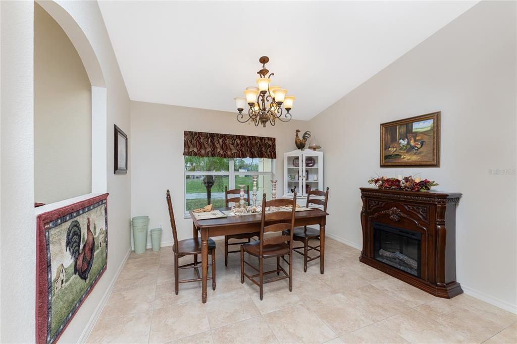 Dining area features a large window to let in that Florida sunshine!