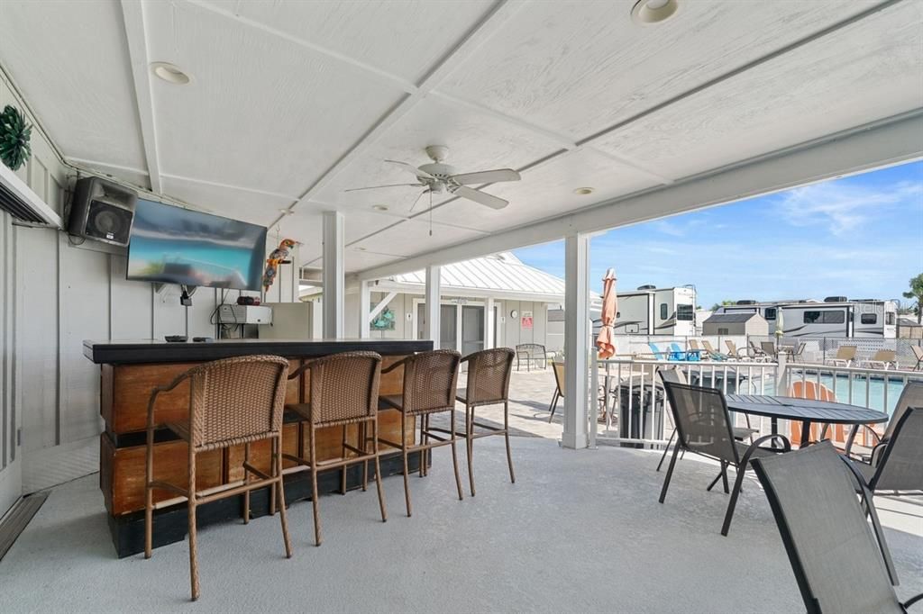 pool bar at clubhouse