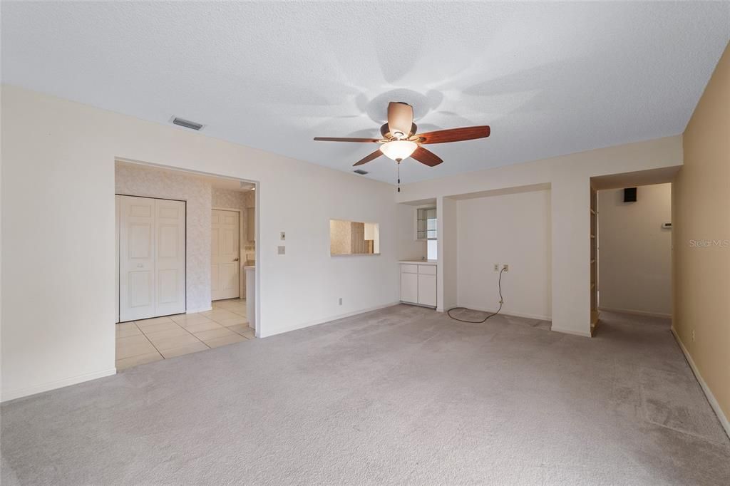 Family room looking back towards the kitchen