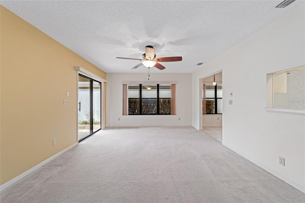 Family room with access to back covered porch