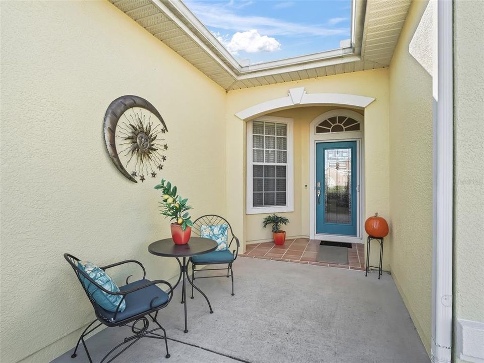 Elegant covered front entrance