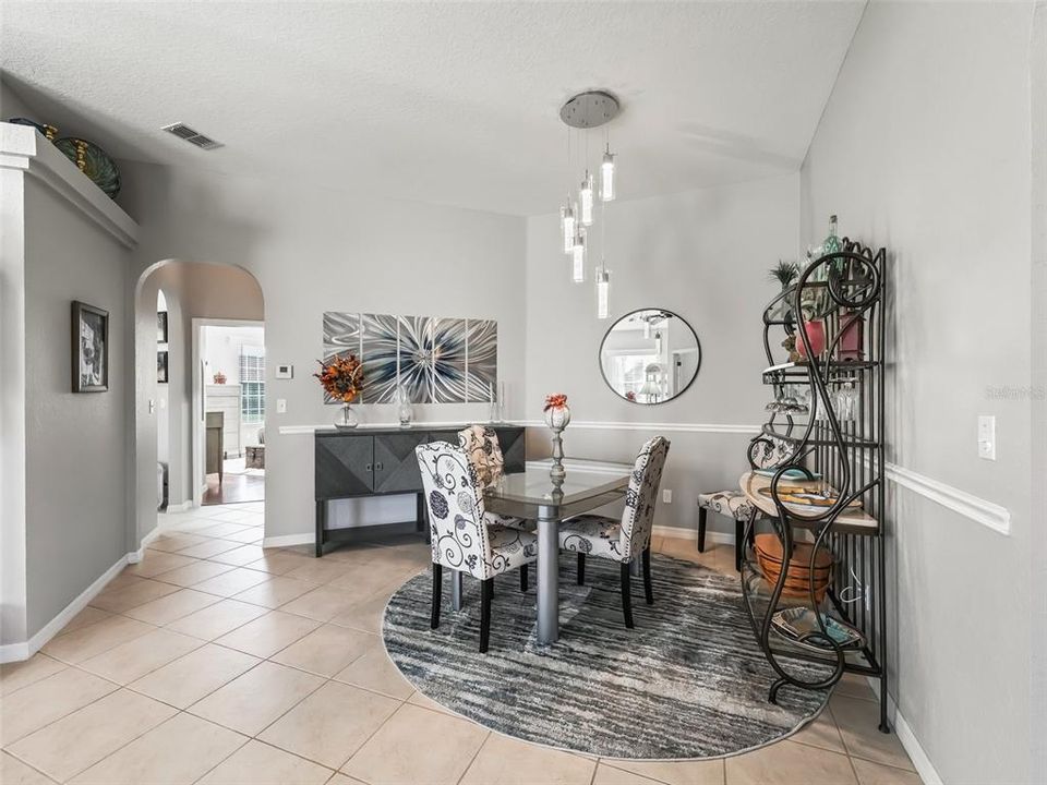 Dining area w/Chair rail