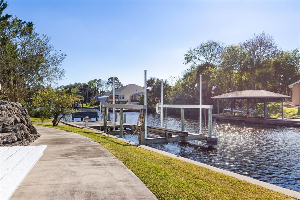 Walkway around property