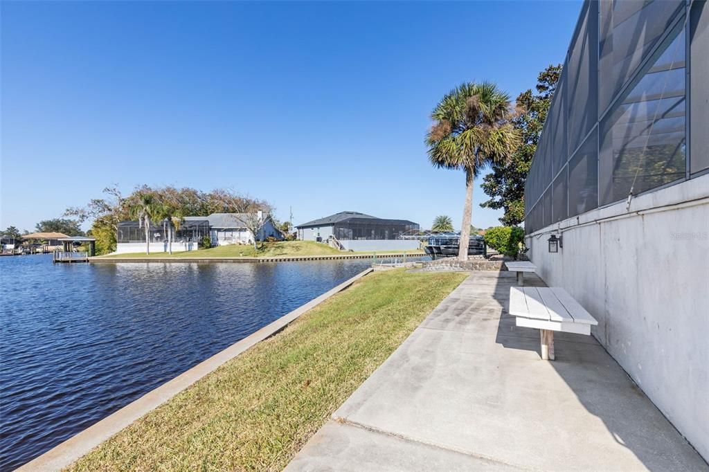 Walkway around property