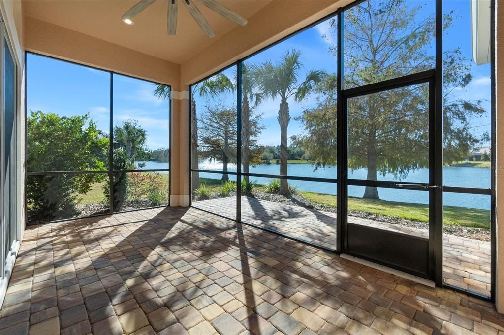 Enclosed Patio View to Lake