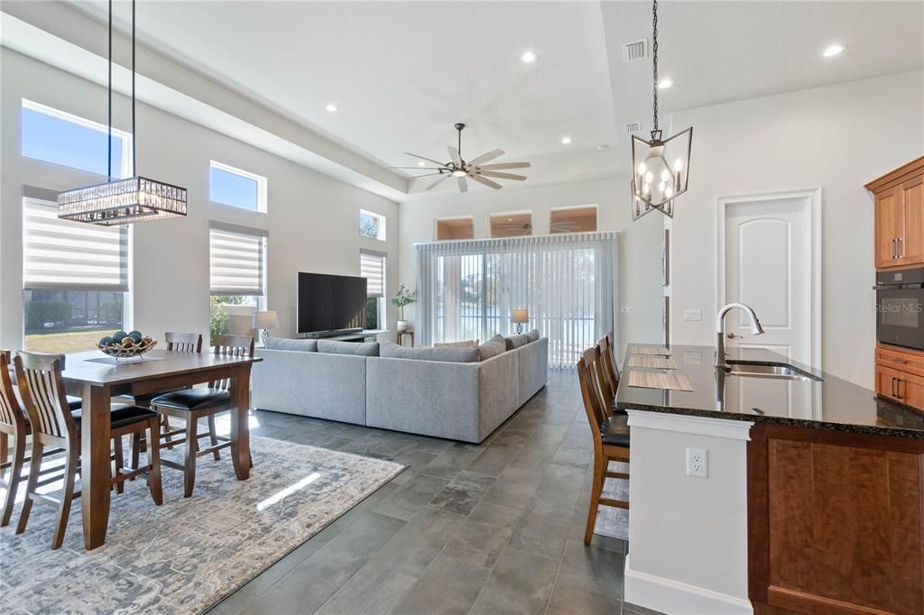 Main Living Area & Kitchen Island View 1