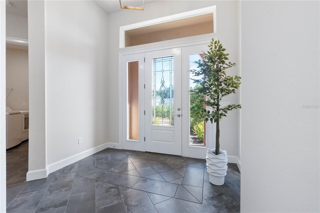 Foyer View w/Inlaid Tile Design