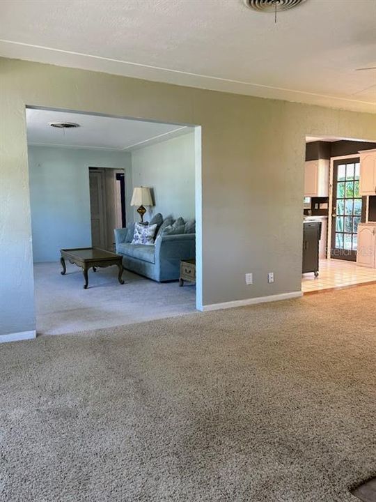 Family room into Living room