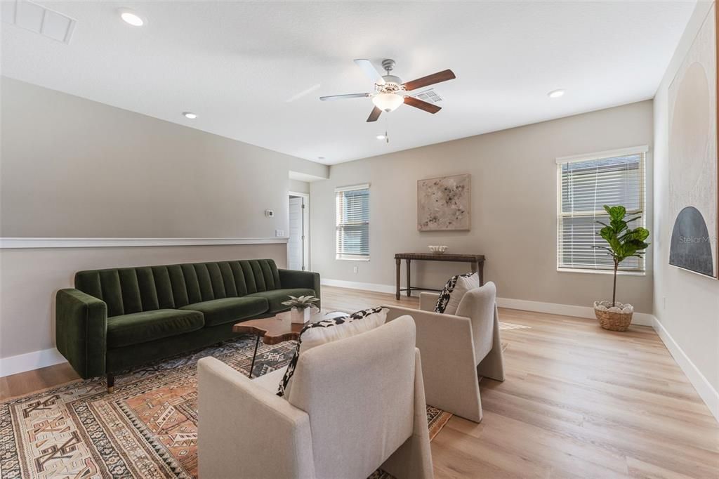 Upstairs secondary living area