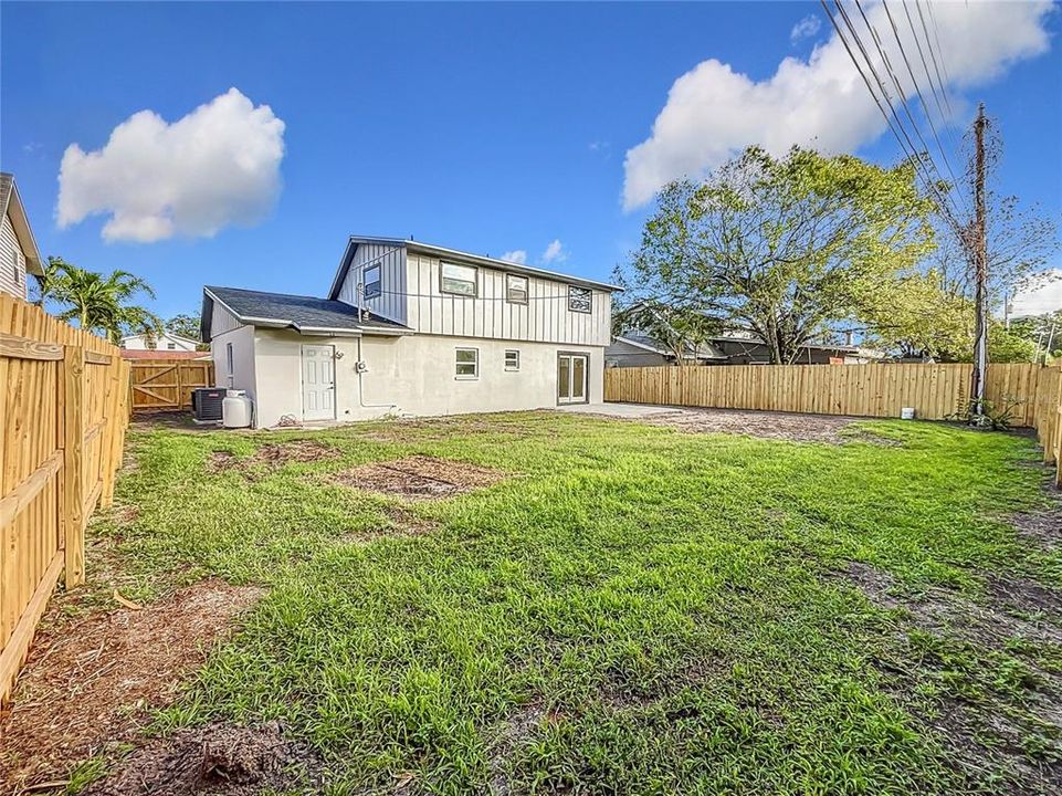 Fenced Yard with paver patio area