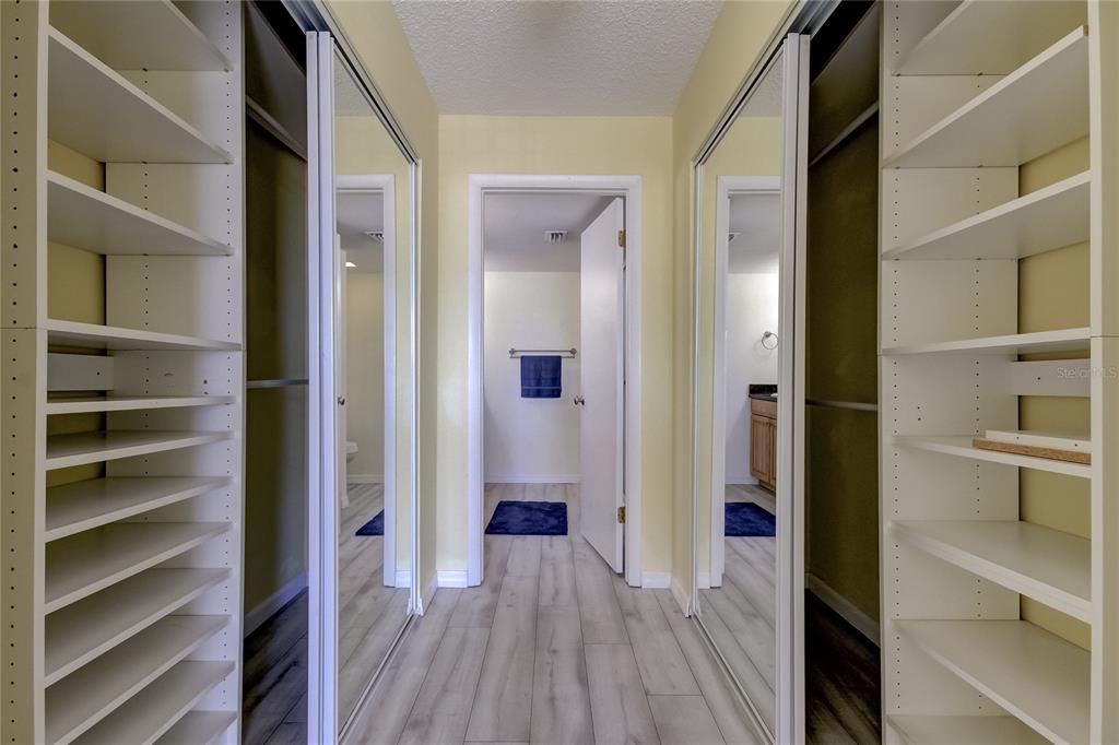 DOUBLE CLOSETS IN PRIMARY BEDROOM