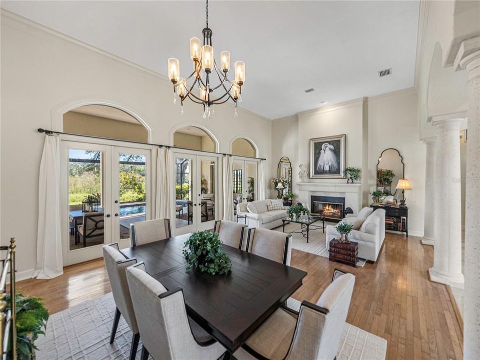 Great Room/Dining Area w/Fireplace