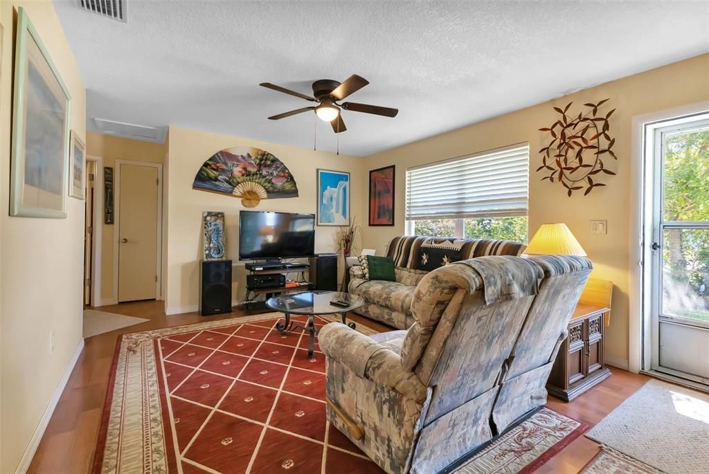 living room with great window lighting.