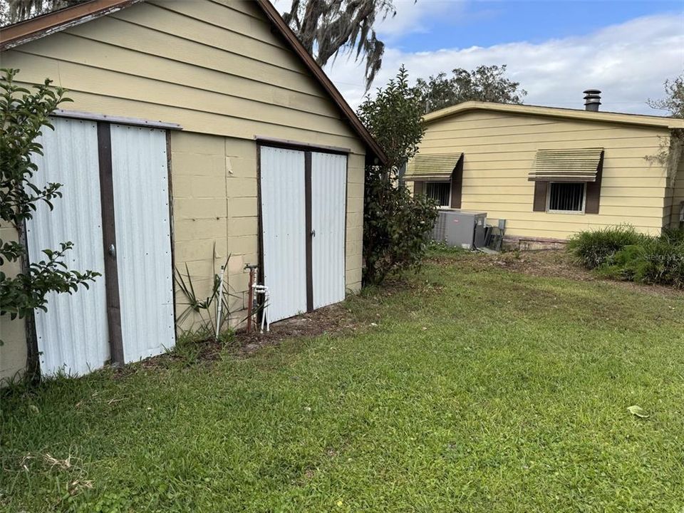 Large shed on property