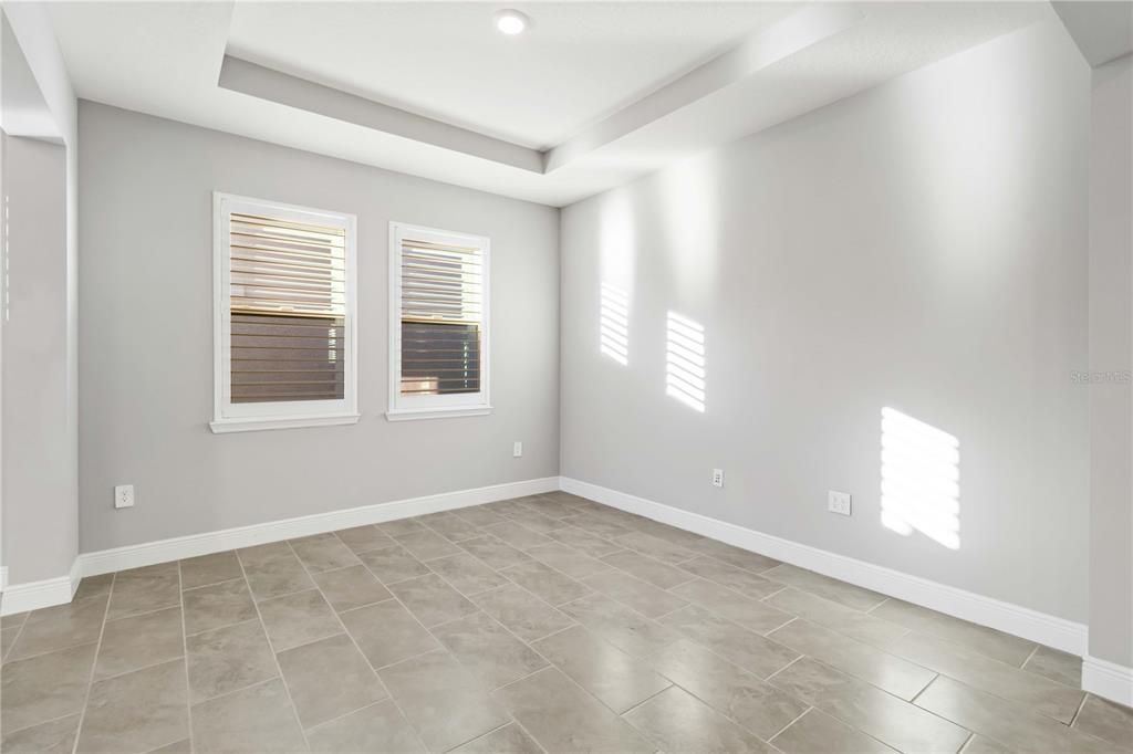 Owners Bedroom with Tray Ceiling