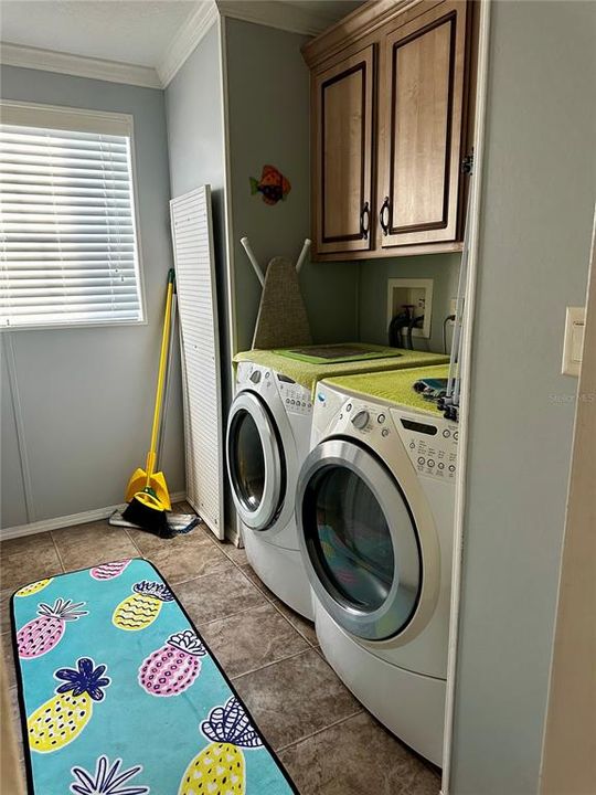 Indoor Laundry with loads of storage