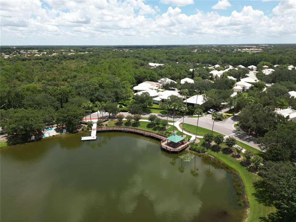 Aerial of the community fishing and kayak launch