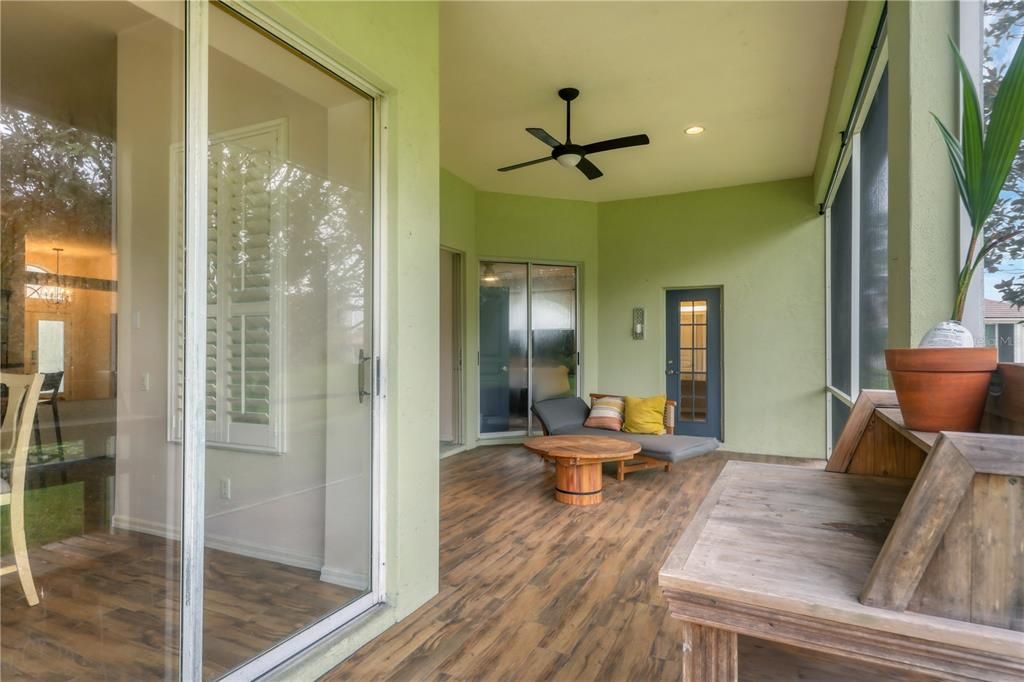 Large sliding glass doors hug the lanai providing beautiful views throughout the home.