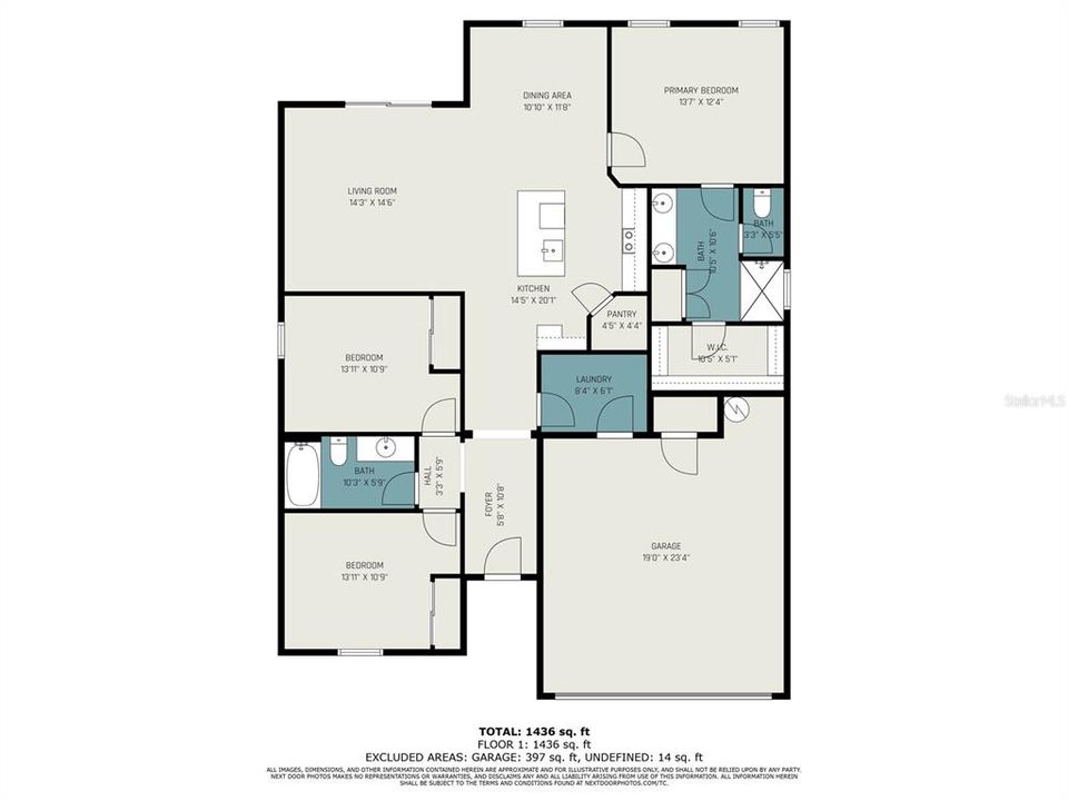 floorplan, not of actual home